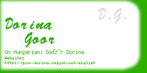 dorina goor business card